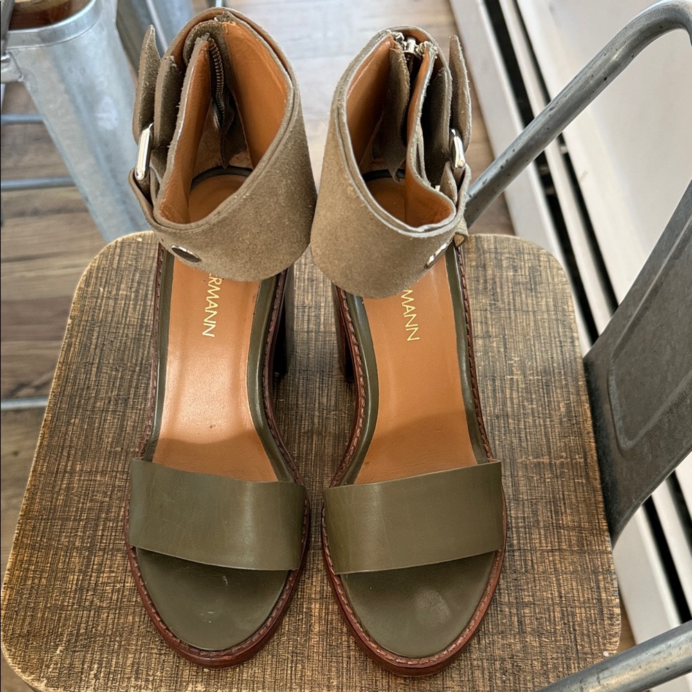 Zimmermann Olive and Brown Women's Sandals